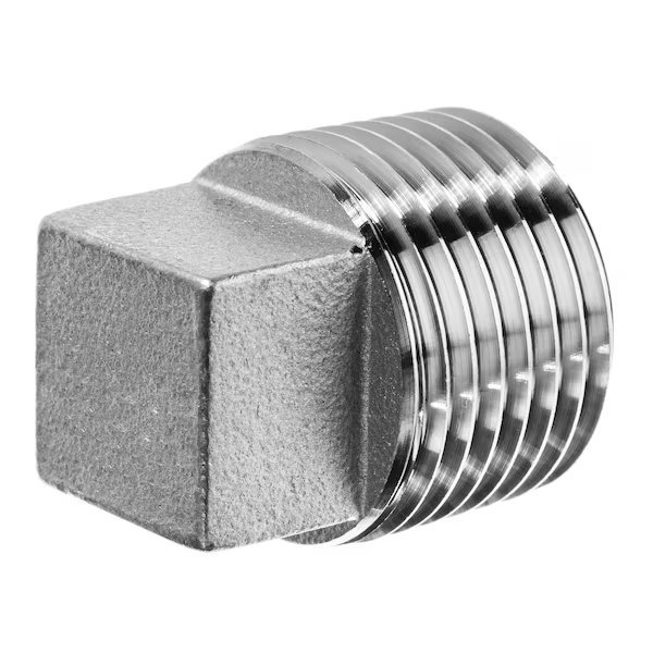 Pipe Fitting - 316 Stainless Steel - Class 150 - Square Head Plug Solid - 3 NPT Male, Usa Industrials, Mfr#: ZUSA-PF-19702
